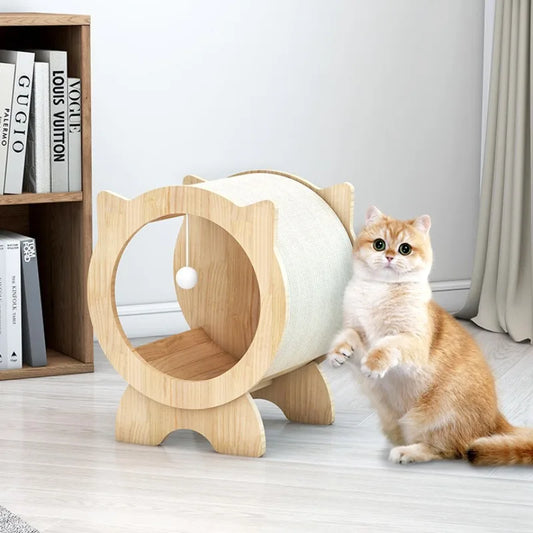 Solid Wood Cat Sisal Scratcher House Carrier for Cat Play Structure Pet Bed Beds & Furniture Catnap Tunnel Pet Products