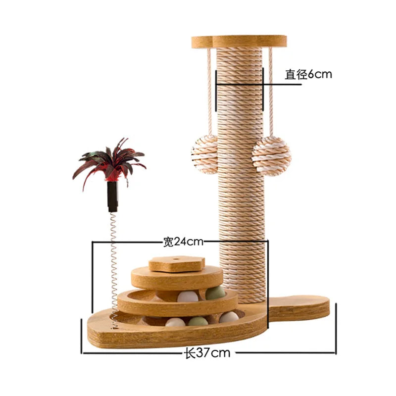 New Toy Wear-Resistant Universal Scratching Board Vertical Grinding Claw Column Integrated Multi-Layer