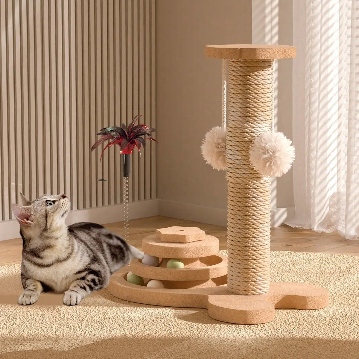 New Toy Wear-Resistant Universal Scratching Board Vertical Grinding Claw Column Integrated Multi-Layer