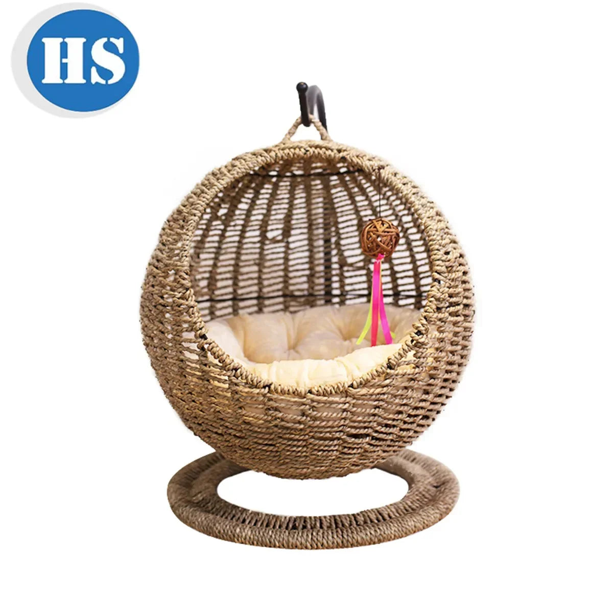 Handmade High Quality Climbing Frame Straw Hammock Cradle Pet Product Pet Bed Cat House