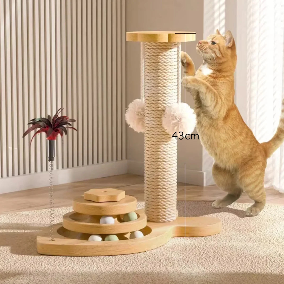 New Toy Wear-Resistant Universal Scratching Board Vertical Grinding Claw Column Integrated Multi-Layer